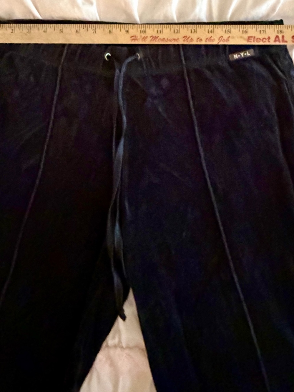 Black Velvet Women's Drawstring Track Pants